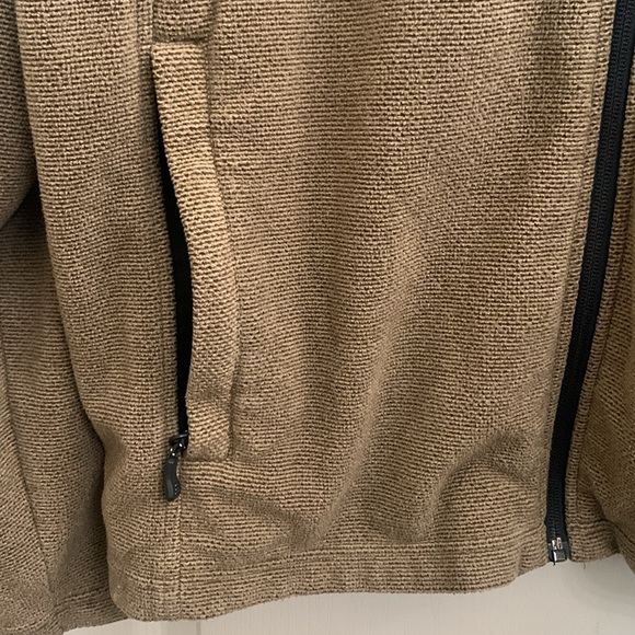 Gerry Midweight Brown Knit High Collar Full Zip Jacket Size L - Picture 6 of 10